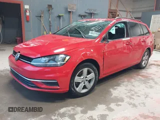 2018 Volkswagen Golf SportWagen S with VIN 3VWD17AU4JM754653, listed as a IAAI auction lot 41273209 with 130,448 mi miles. Bid and sale history available at carsss.com. Image 2.