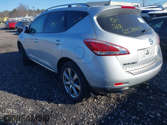 2014 Nissan Murano S with VIN JN8AZ1MW0EW520240, listed as a IAAI auction lot 41338573 with Not Provided miles. Bid and sale history available at carsss.com. Image 3.