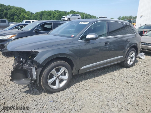 2021 Audi Q7 Premium with VIN WA1AXAF72MD016767, listed as a Copart auction lot 57398404 with 44,465 mi miles and Salvage Title. Bid and sale history available at carsss.com. Image 1.