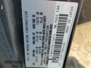 2014 Mazda 3 i Touring z VIN JM1BM1V75E1156514, wystawiony jako Copart lot #54227795 z przebiegiem 139 411 mil mil oraz Szkoda całkowita • Salvage title. Historia ofert i sprzedaży dostępna na DreamBid. Obrazek 12.