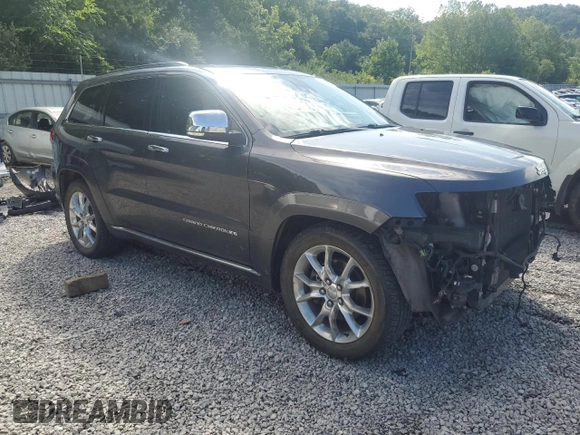 2014 Jeep Grand Cherokee Summit with VIN 1C4RJFJT4EC346946, listed as a Copart auction lot 60613025 with 50,565 mi miles and Salvage title. Bid and sale history available at DreamBid. Image 4.