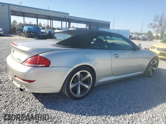 2008 BMW 6 Series 650i with VIN WBAEB53578CX61863, listed as a Copart auction lot 43656185 with 123,009 mi miles and Clean Title. Bid and sale history available at carsss.com. Image 3.