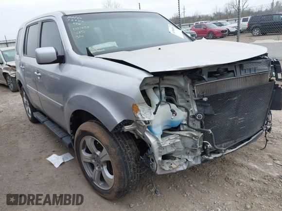2012 Honda Pilot EX-L with VIN 5FNYF3H57CB037653, listed as a IAAI auction lot 41784018 with 1 mi miles. Bid and sale history available at carsss.com. Image 1.