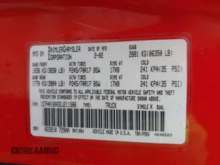 2002 Dodge 1500 with VIN 1D7HA16N22J211986, listed as a IAAI auction lot 41928194 with 150,356 mi miles and . Bid and sale history available at carsss.com. Image 9.