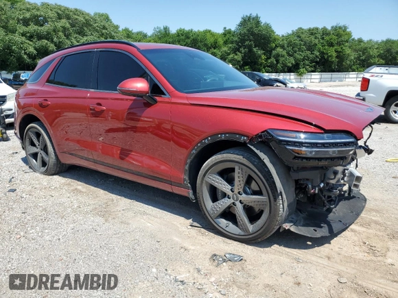 2023 Genesis GV70 2.5T with VIN KMUMADTB3PU111631, listed as a Copart auction lot 60283415 with 37,708 mi miles and Salvage title. Bid and sale history available at DreamBid. Image 4.