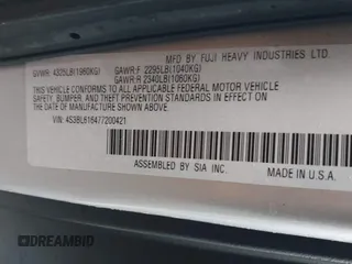 2007 Subaru Legacy Special с VIN 4S3BL616477200421, выставлен на аукционе IAAI как лот 42239060 с пробегом 158 992 миль миль и . История ставок и продаж доступна на DreamBid. Изображение 9.
