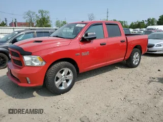 2014 Ram 1500 Express z VIN 3C6RR7KT4EG324818, wystawiony jako Copart lot #58998625 z przebiegiem 92 673 mil mil oraz Czysty tytuł • Clean title. Historia ofert i sprzedaży dostępna na DreamBid. Obrazek 1.