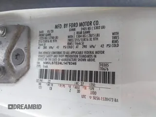 2020 Ford Transit Connect XL z VIN NM0LS7E24L1478346, wystawiony jako IAAI lot #42273666 z przebiegiem 47 631 mil mil oraz . Historia ofert i sprzedaży dostępna na DreamBid. Obrazek 8.