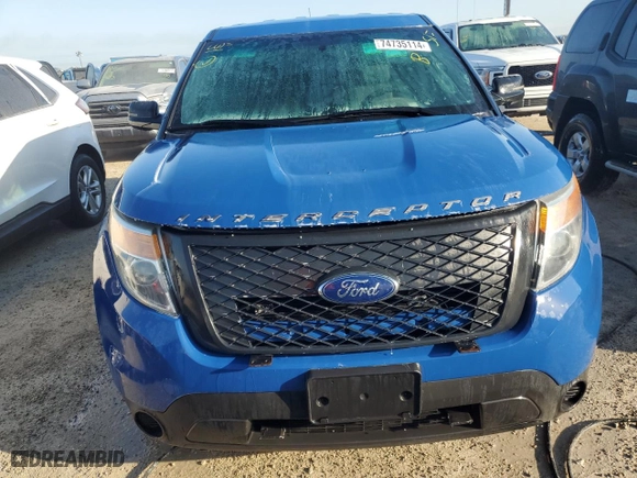 2014 Ford Police Interceptor Utility with VIN 1FM5K8AT1EGC50185, listed as a Copart auction lot 74735114 with NaN miles and Salvage Title. Bid and sale history available at carsss.com. Image 5.