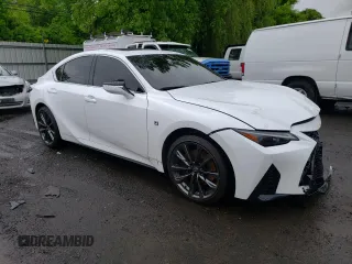 2023 Lexus IS with VIN JTHGZ1E23P5029511, listed as a Copart auction lot 54888704 with 9,580 mi miles and Salvage Title. Bid and sale history available at carsss.com. Image 4.