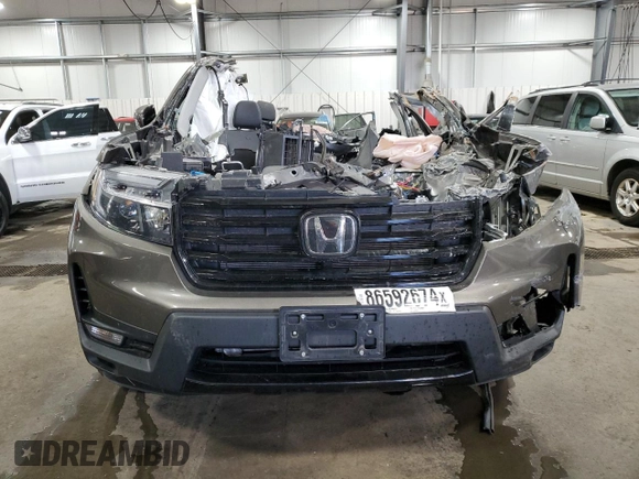 2023 Honda Ridgeline RTL-E with VIN 5FPYK3F78PB021247, listed as a Copart auction lot 86592674 with Not provided miles and Non repairable. Bid and sale history available at DreamBid. Image 5.