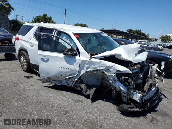2018 Chevrolet Traverse LS with VIN 1GNERFKW3JJ256247, listed as a Copart auction lot 66108344 with 0 mi miles and Salvage Title. Bid and sale history available at carsss.com. Image 4.