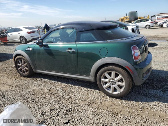 2013 MINI Cooper Coupe S with VIN WMWSX3C54DT466724, listed as a Copart auction lot 45812135 with NaN miles and Clean Title. Bid and sale history available at carsss.com. Image 2.