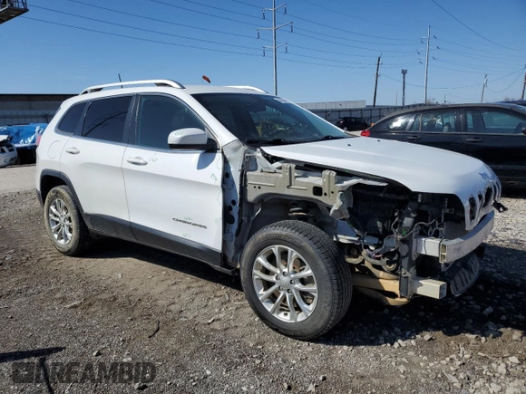 2019 Jeep Cherokee Latitude with VIN 1C4PJMCX5KD172807, listed as a Copart auction lot 48664415 with 128,396 mi miles and Salvage Title. Bid and sale history available at carsss.com. Image 4.