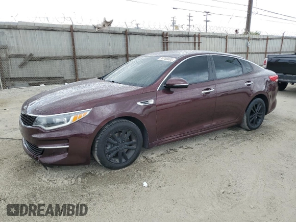2016 Kia Optima LX with VIN 5XXGT4L3XGG104961, listed as a Copart auction lot 54700085 with 89,775 mi miles and Salvage Title. Bid and sale history available at DreamBid. Image 1.