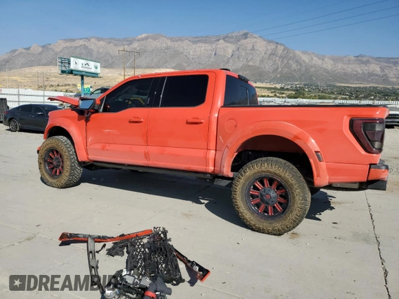 2023 Ford F-150 Raptor with VIN 1FTFW1RJ6PFA30640, listed as a Copart auction lot 76242254 with Not Provided miles and Salvage Title. Bid and sale history available at DreamBid. Image 2.