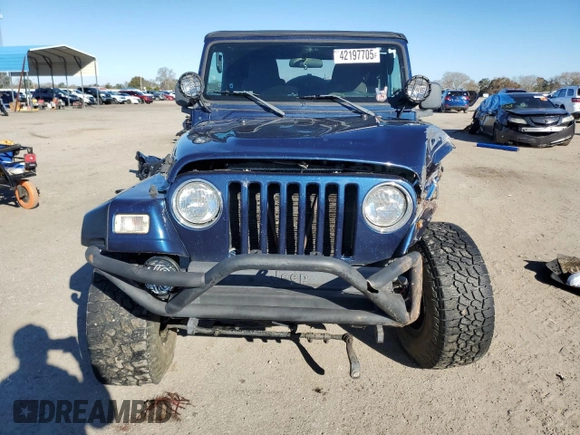 2005 Jeep Wrangler Sport with VIN 1J4FA49S85P300851, listed as a Copart auction lot 42197705 with 126,322 mi miles and Salvage Title. Bid and sale history available at carsss.com. Image 5.