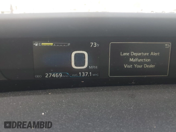 2020 Toyota Prius Prime LE with VIN JTDKARFP4L3144801, listed as a Copart auction lot 52203145 with 27,469 mi miles and Salvage Title. Bid and sale history available at carsss.com. Image 9.