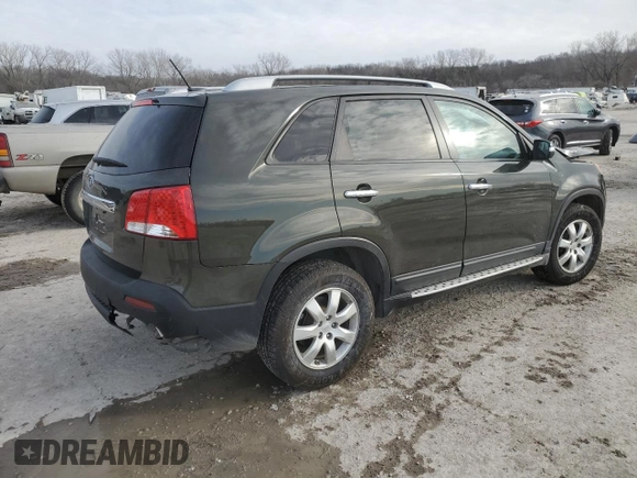 2011 Kia Sorento LX with VIN 5XYKT4A18BG171140, listed as a Copart auction lot 42165025 with 184,804 mi miles and Salvage Title. Bid and sale history available at carsss.com. Image 3.