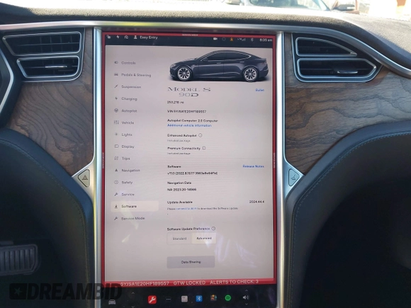 2017 Tesla Model S 100D z VIN 5YJSA1E20HF189557, wystawiony jako IAAI lot #41546084 z przebiegiem 253 218 mil mil oraz . Historia ofert i sprzedaży dostępna na DreamBid. Obrazek 7.
