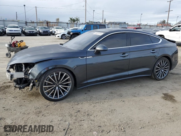 2021 Audi A5 Sportback Premium Plus with VIN WAUCBCF56MA046991, listed as a Copart auction lot 46651974 with 25,300 mi miles. Bid and sale history available at carsss.com. Image 1.