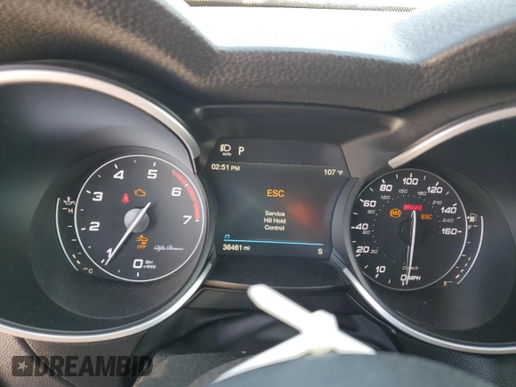 2022 Alfa Romeo Stelvio Sprint z VIN ZASPAKAN4N7D37259, wystawiony jako Copart lot #75433364 z przebiegiem 36 461 mil mil oraz Szkoda całkowita • Salvage title. Historia ofert i sprzedaży dostępna na DreamBid. Obrazek 9.
