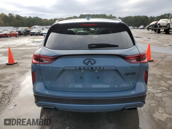 2024 Infiniti QX50 Sport with VIN 3PCAJ5FA2RF107869, listed as a Copart auction lot 82900624 with 545 mi miles and Salvage title. Bid and sale history available at DreamBid. Image 6.