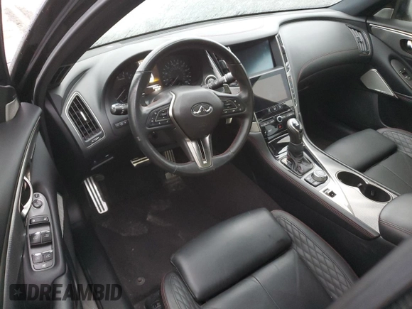 2020 Infiniti Q50 Red Sport 400 with VIN JN1FV7AR1LM660226, listed as a Copart auction lot 79698594 with 37,246 mi miles and Salvage Title. Bid and sale history available at carsss.com. Image 8.