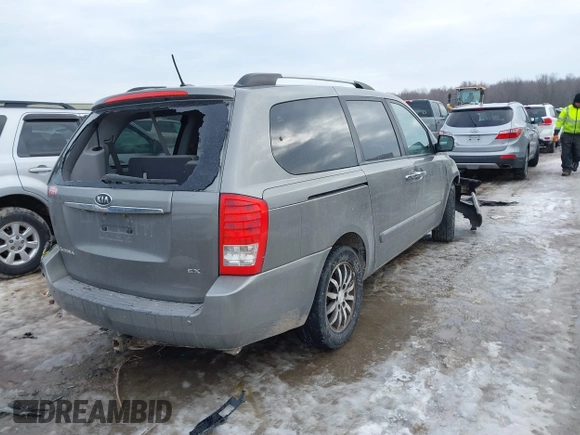 2011 Kia Sedona EX with VIN KNDMH4C74B6374945, listed as a IAAI auction lot 41603400 with 195,848 mi miles. Bid and sale history available at carsss.com. Image 4.