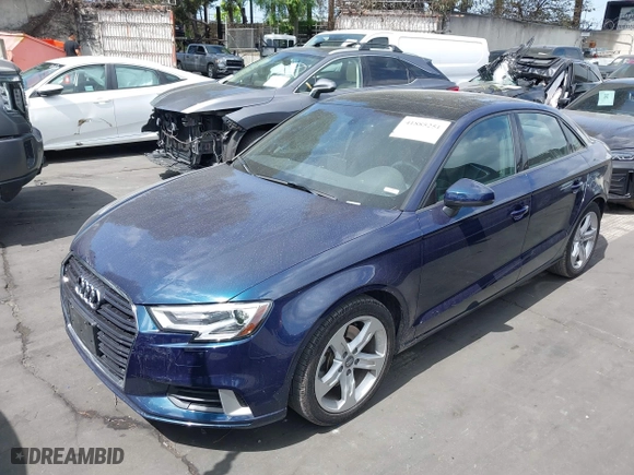2018 Audi A3 Sedan Premium with VIN WAUAUGFF7J1051629, listed as a IAAI auction lot 41885251 with 86,606 mi miles. Bid and sale history available at carsss.com. Image 23.