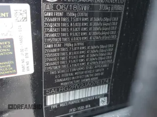 2018 Land Rover Discovery SE with VIN SALRG2RV2JA076174, listed as a Copart auction lot 45481785 with 116,338 mi miles and Salvage Title. Bid and sale history available at DreamBid. Image 13.