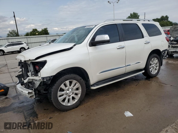 2018 Toyota Sequoia Platinum with VIN 5TDDY5G17JS159344, listed as a Copart auction lot 69950224 with 117,732 mi miles and Salvage Title. Bid and sale history available at carsss.com. Image 1.
