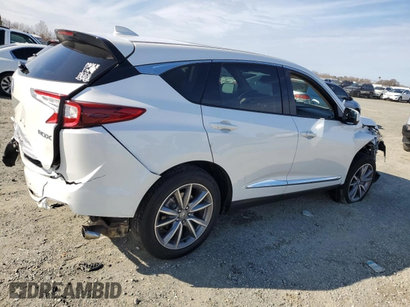 2021 Acura RDX Technology with VIN 5J8TC1H52ML013932, listed as a Copart auction lot 45125215 with 35,703 mi miles and Salvage title. Bid and sale history available at DreamBid. Image 3.