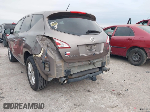 2014 Nissan Murano SV with VIN JN8AZ1MU4EW409379, listed as a IAAI auction lot 41633566 with 167,525 mi miles and . Bid and sale history available at DreamBid. Image 6.