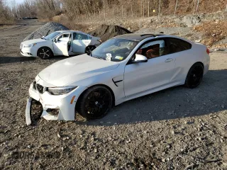 2018 BMW M4 with VIN WBS4Y9C57JAA92303, listed as a Copart auction lot 38811093 with 0 mi miles. Bid and sale history available at carsss.com. Image 1.