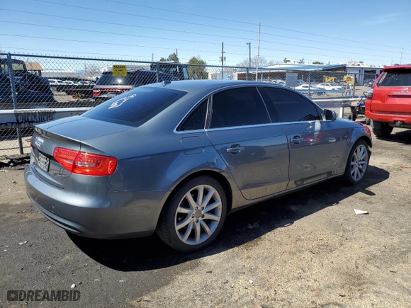 2013 Audi A4 Premium Plus with VIN WAUHFAFL2DN038358, listed as a Copart auction lot 48889494 with 126,227 mi miles and Salvage Title. Bid and sale history available at carsss.com. Image 3.