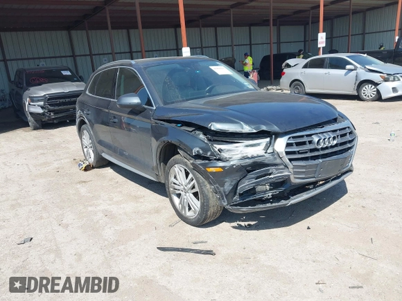 2018 Audi Q5 Premium Plus z VIN WA1BNAFY8J2105219, wystawiony jako IAAI lot #41991915 z przebiegiem 80 732 mil mil oraz . Historia ofert i sprzedaży dostępna na DreamBid. Obrazek 1.
