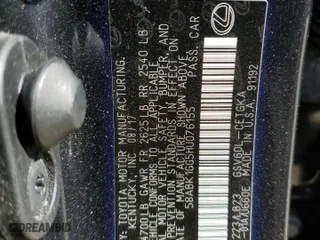 2017 Lexus ES with VIN 58ABK1GG5HU076155, listed as a Copart auction lot 47296605 with 71,820 mi miles and Salvage Title. Bid and sale history available at carsss.com. Image 12.