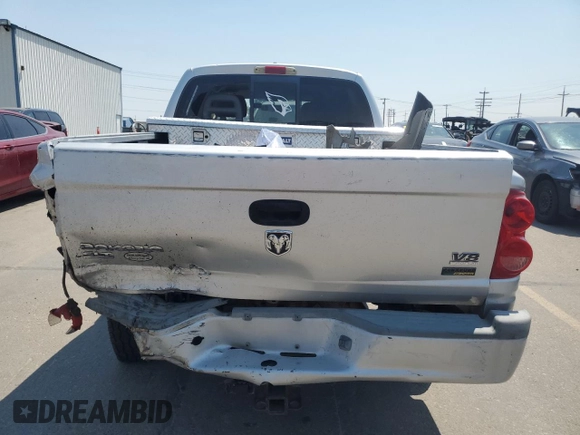 2007 Dodge Dakota SLT with VIN 1D7HW48P47S171560, listed as a Copart auction lot 62835354 with 175,505 mi miles and Salvage Title. Bid and sale history available at carsss.com. Image 6.