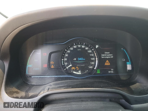 2019 Hyundai Ioniq Limited with VIN KMHC75LD2KU146671, listed as a Copart auction lot 61872035 with 78,158 mi miles and Salvage title. Bid and sale history available at DreamBid. Image 9.