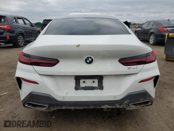 2022 BMW 8 Series 840i with VIN WBAGV4C01NCJ30083, listed as a Copart auction lot 81356084 with 61,868 mi miles and Salvage title. Bid and sale history available at DreamBid. Image 6.