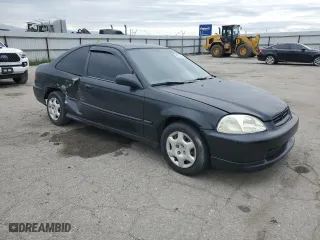 1997 Honda Civic DX with VIN 1HGEJ6229VL065702, listed as a Copart auction lot 48836445 with 198,638 mi miles and Salvage Title. Bid and sale history available at carsss.com. Image 4.