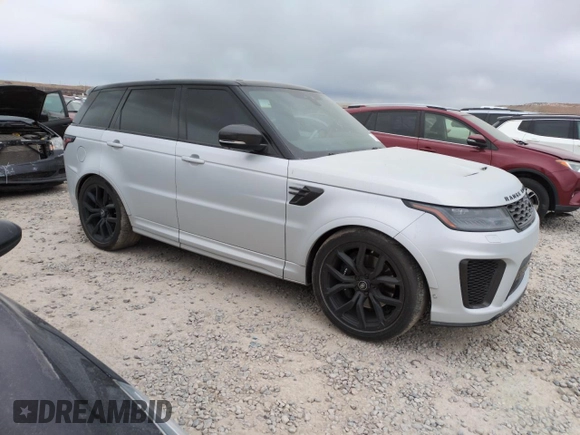 2022 Land Rover Range Rover Sport SVR with VIN SALWZ2RE2NA220101, listed as a Copart auction lot 54006325 with 24,809 mi miles and Salvage title. Bid and sale history available at DreamBid. Image 4.
