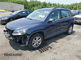 2016 Volkswagen Tiguan SE with VIN WVGBV7AX3GW520159, listed as a Copart auction lot 59169005 with 116,378 mi miles and Salvage title. Bid and sale history available at DreamBid. Image 1.
