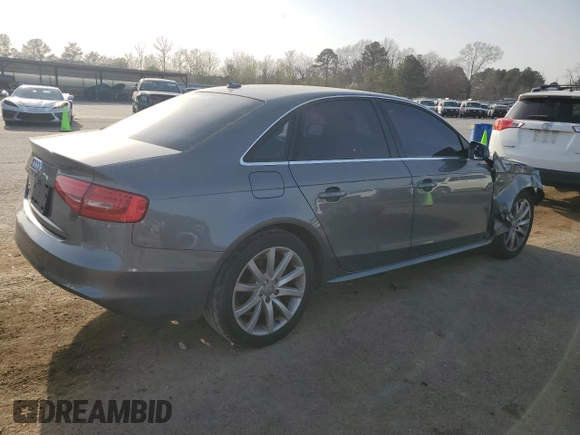 2014 Audi A4 Premium with VIN WAUAFAFL3EA016587, listed as a Copart auction lot 48958265 with 138,279 mi miles and Salvage Title. Bid and sale history available at carsss.com. Image 3.