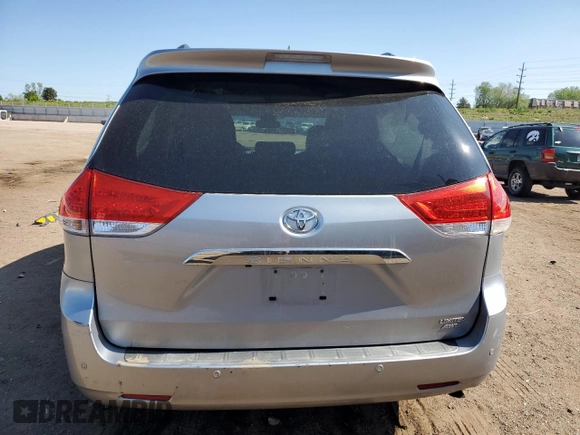 2012 Toyota Sienna XLE with VIN 5TDDK3DC5CS044711, listed as a Copart auction lot 58189195 with 112,172 mi miles and Salvage title. Bid and sale history available at DreamBid. Image 6.