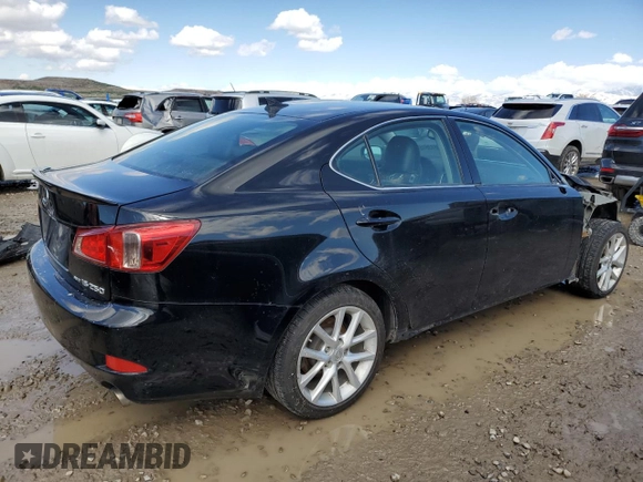 2013 Lexus IS 250 with VIN JTHCF5C23D5062845, listed as a Copart auction lot 48813515 with 124,064 mi miles and Salvage Title. Bid and sale history available at DreamBid. Image 3.