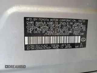 2011 Lexus IS 350 with VIN JTHCE5C24B5000693, listed as a Copart auction lot 61336465 with 178,258 mi miles and Salvage title. Bid and sale history available at DreamBid. Image 12.
