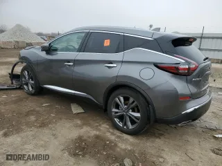 2023 Nissan Murano Platinum with VIN 5N1AZ2DS9PC107019, listed as a Copart auction lot 43552595 with 19,972 mi miles and Salvage Title. Bid and sale history available at carsss.com. Image 2.