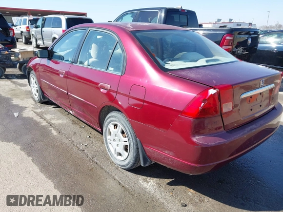 2002 Honda Civic LX with VIN 1HGES16532L017354, listed as a IAAI auction lot 41762516 with 239,122 mi miles and . Bid and sale history available at DreamBid. Image 3.